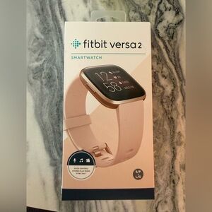 NWT Fitbit Versa 2 Smartwatch - rose Gold and Pink band- NWT- never opened